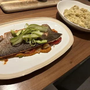 Colorado Trout with mashed potatoes