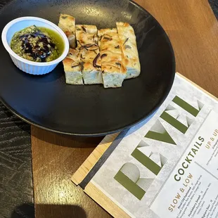 Focaccia Bread with pesto