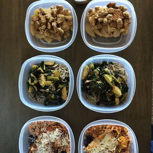 3x2 Meal Prep Vegetarian Menu Options.