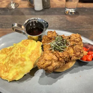 Chicken and waffles