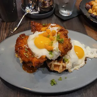 Chicken and waffles