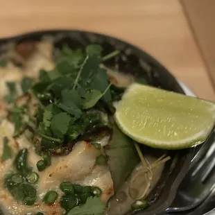 Cod in green curry sauce