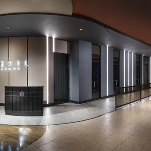 the entrance to the restaurant