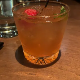 Raspberry mint smash