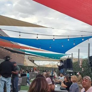 Enjoying the patio listening to Austin Van! Missed live country music!