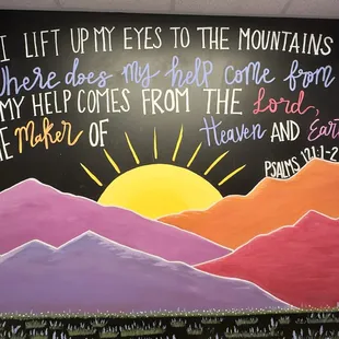 Wall in the women's bathroom. Love it