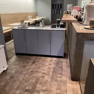 The seating area is closed off to guests