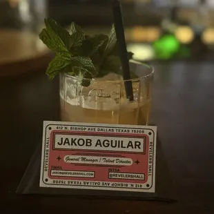 Come see Jakob! Made an awesome drink!