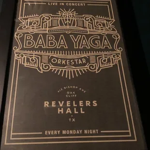 Concert posters abound in this intimate live music venue and craft cocktail lounge