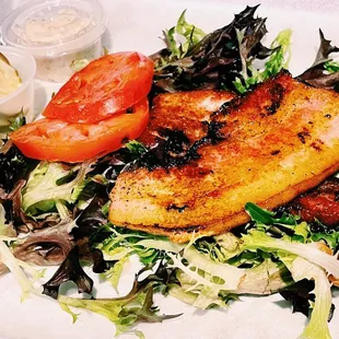 PBLT Sandwich, no bun, on bed of lettuce - $10