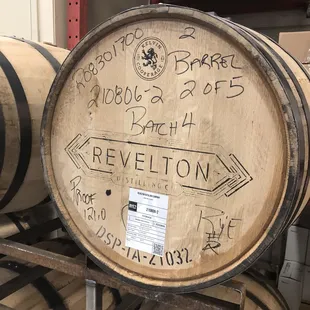 barrels in a warehouse