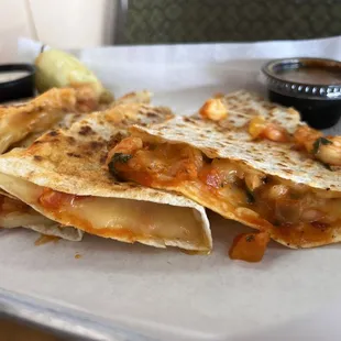 Shrimp quesadillas