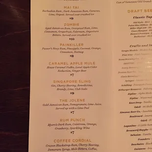 Tiki drinks