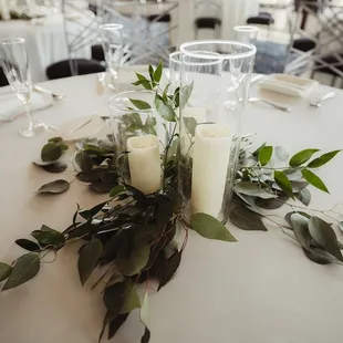 Revere centerpieces (florals not included).