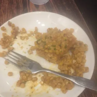 Griddled Polenta with Creamed Corn & Tasso Ham