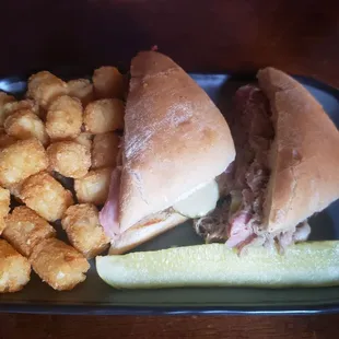 Cuban and tater tots