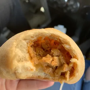 the inside of a sandwich