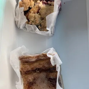 Sopapilla Bar and berry crumble bar