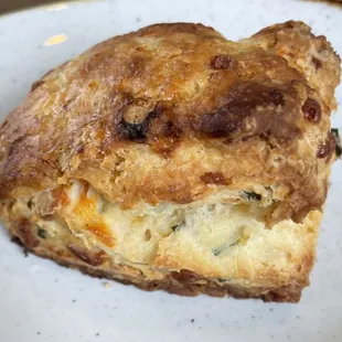 a close up of a pastry on a plate