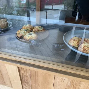 Baked goods available on a Sunday afternoon