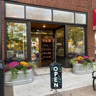 Outside of the establishment.