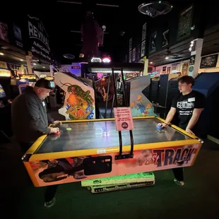 Air hockey fun!