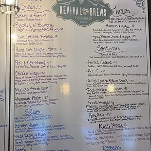 Menu as of 9-3-23
