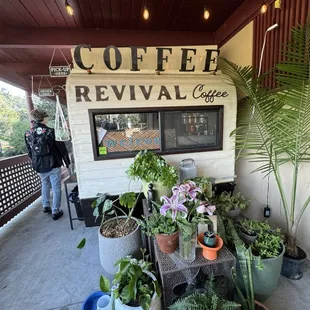 Pretty plants and back-side of the trailer.