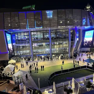 View of arena from deck