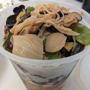 Many good ingredients!! Taste so yummy!! And great deal, $13 for a big container, I'd say it's about 3 servings.