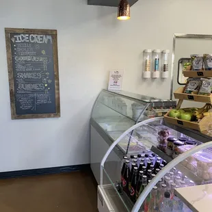 a counter with a variety of items