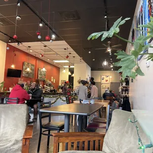 the interior of a coffee shop