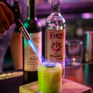 Come try our newest cocktails like the Aguachile in a glass.