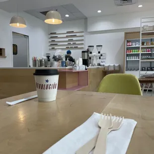 Inside seating area