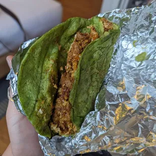 Turkey Chorizo &amp; eggbreakfast taco