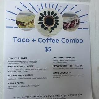Taco Coffee Combo