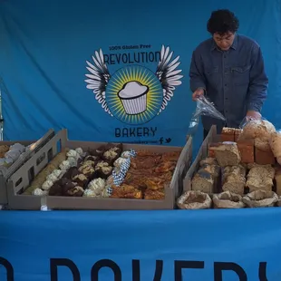 Revolution Bakery stall at the Downtown Growers Market in Albuquerque