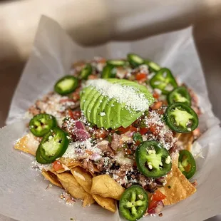 a plate of nachos