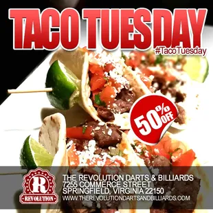 #TacoTuesday http://www.therevolutiondartsandbilliards.com