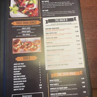 Menu as of the week before the 4th of July.