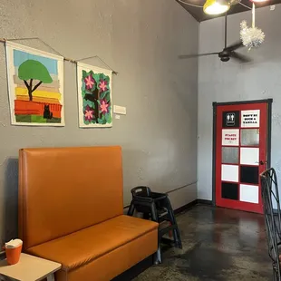 the interior of a coffee shop