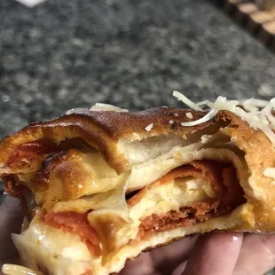 Look at all this cheese and pepperoni!!