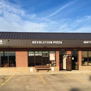 the front of the restaurant