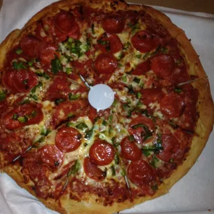 average tasting but well constructed pizza