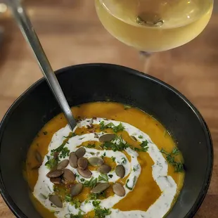 Dine Downtown 2024: Carrot Ginger Soup (vegan)