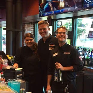 The best bar staff. They were fun.