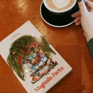 Latte and reading material