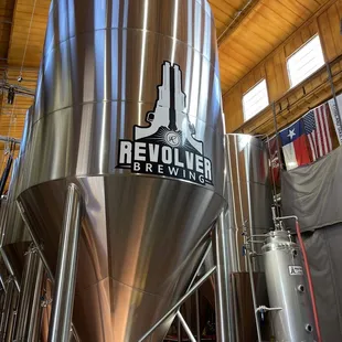 the inside of a brewery