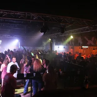 a crowd of people dancing