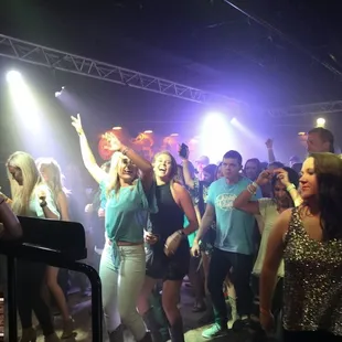 a group of people dancing